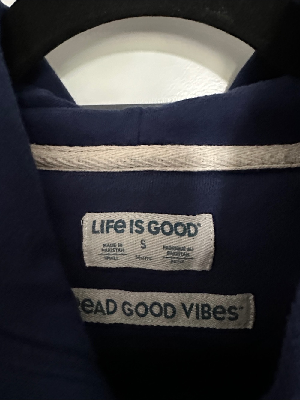 Life Is Good Navy Lightweight Hoodie
